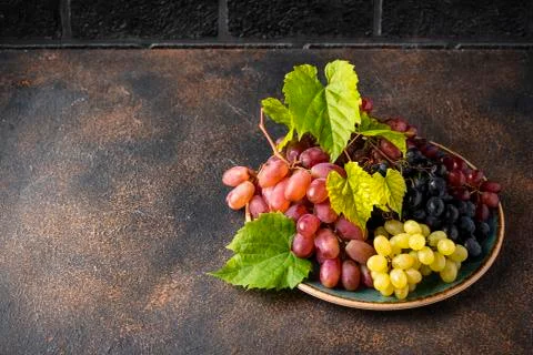 Assortment of different sort of grapes Stock Photos