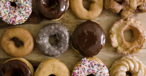 Assortment of Doughnuts Stock Footage 132609971