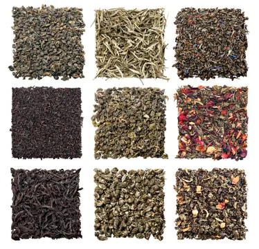Assortment of dry tea Stock Photos