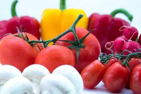 Assortment of fresh vegetables Stock Photos