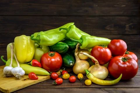 Assortment of fresh vegetables Stock Photos