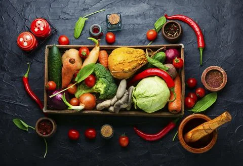 Assortment of fresh vegetables Stock Photos