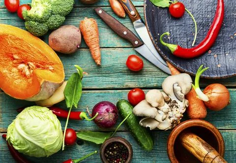 Assortment of fresh vegetables Stock Photos