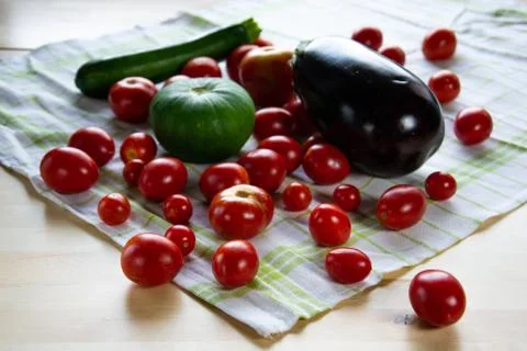 Assortment of fresh vegetables on the table Foto stock