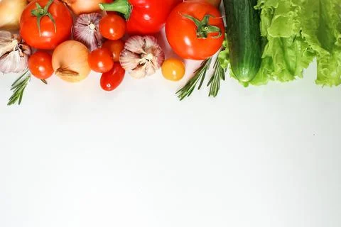 Assortment of fresh vegetables on the table Foto stock