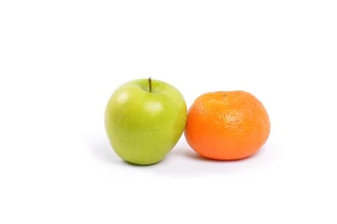 Assortment of fruit isolated over a white background. Stock Photos