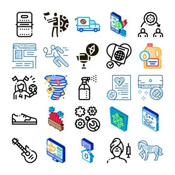 Assortment of icons representing various concepts and services Stock-Illustration