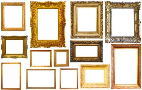 Assortment of isolated frames Stock Photos