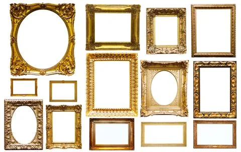 Assortment of isolated frames Stock Photos