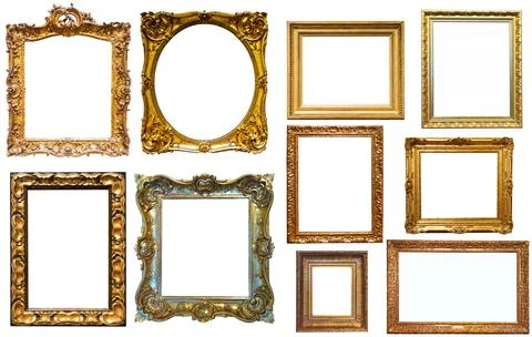 Assortment of isolated frames Stock Photos
