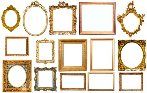 Assortment of isolated frames Stock Photos