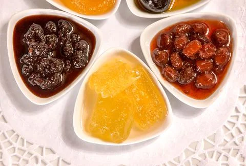 Assortment of jam Stock Photos