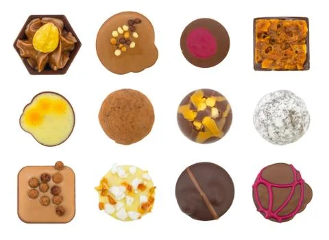 Assortment Of Luxury Chocolates 스톡 사진