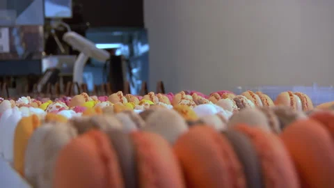 Assortment Of Macrons Stock Footage 136342963