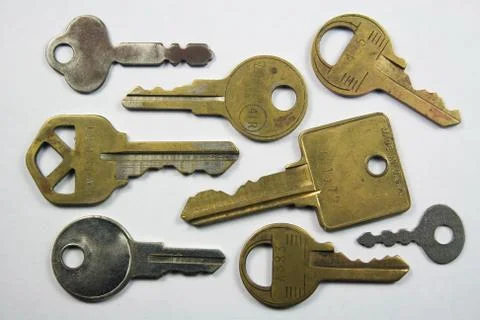 Assortment of Old Keys Stock Photos
