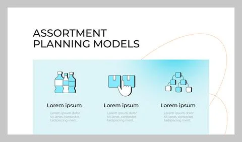 Assortment planning models presentation slide template Stock Illustration