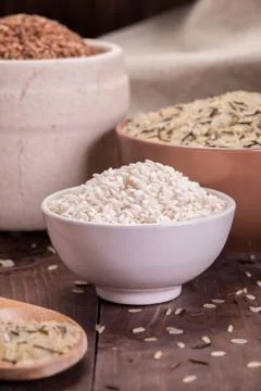 Assortment of rice Stock Photos