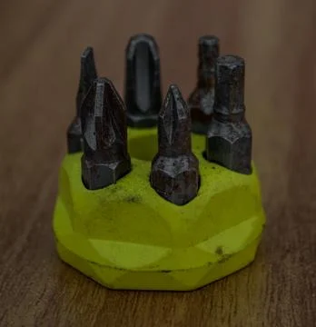 An assortment of screwdriver bits Stock Photos