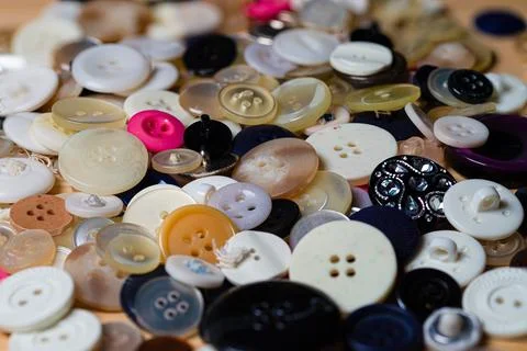 Assortment of Sewing Buttons. Stock-Fotos