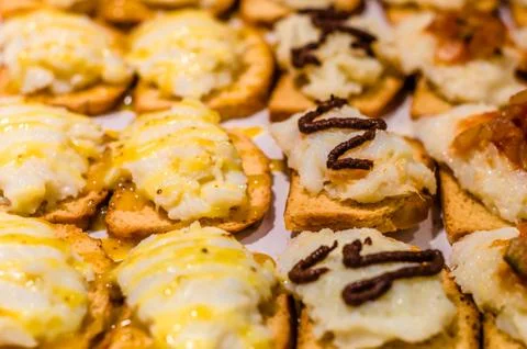 Assortment of Spanish tapas Stock Photos