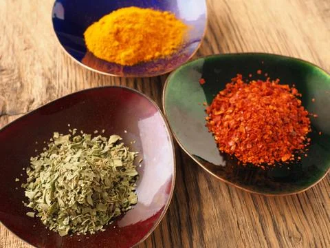 Assortment of spices Stock Photos