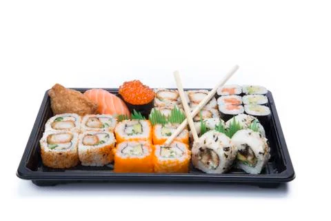 Assortment sushi Stock Photos