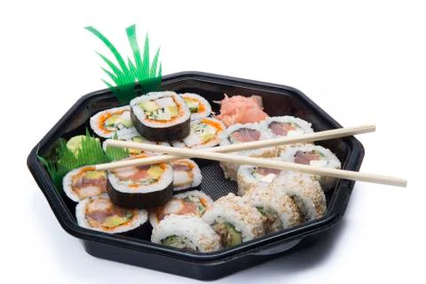 Assortment sushi Stock Photos