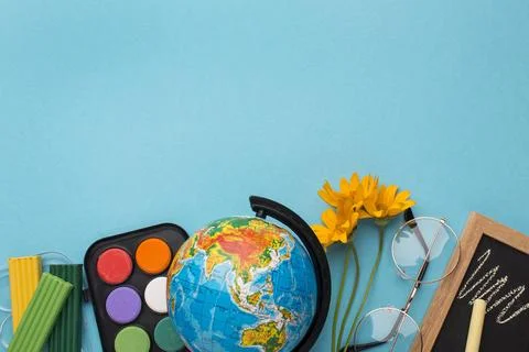 The assortment teacher day elements Stock Photos