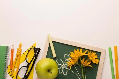 The assortment teacher day elements Stock Photos