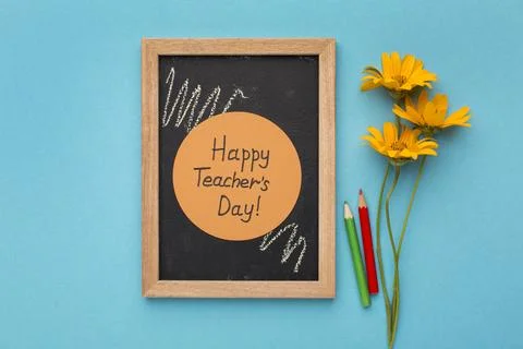 The assortment teacher day elements Stock Photos