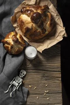 Assortment of traditional bread of dead Фото