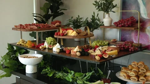 Assortment Of Various Appetizers Stock Footage 205251755