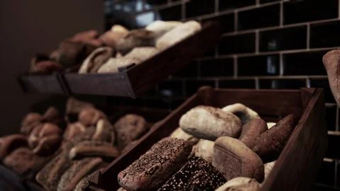 Assortment of Various Bread Types in a Box Illustrazione stock