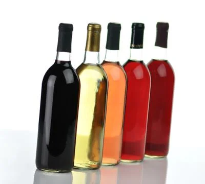Assortment of wine bottles Stock Photos