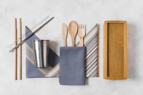 Assortment zero waste products Stock Photos