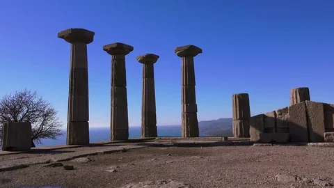 Assos, ancient ruins Stock Footage 87851127