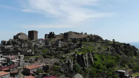 Assos Town drone video Stock Footage 196895608