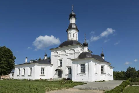 Assumption Cathedral, Kolotsky Monastery, 15th century, Mozhaisky district Stock Photos