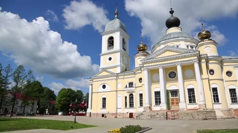 Assumption Cathedral in the Myshkin city in Russia Stock Footage 67089844