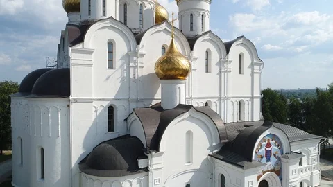 Assumption Cathedral in Yaroslavl Stock Footage 93292775