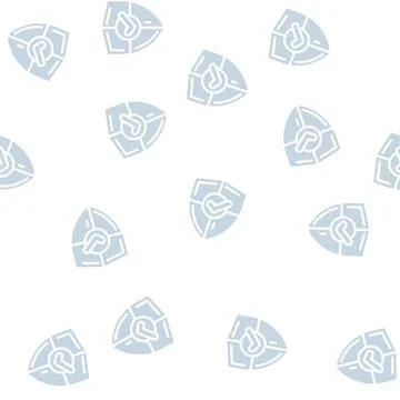 Assurance compliance glyph vector seamless pattern Stock Illustration