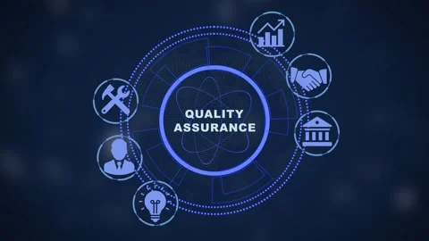 Assurance concept with digital and hud interface for business process optim.. Vídeo Stock 333700295