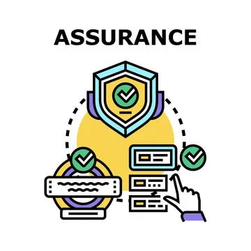 Assurance concept verifying quality, safety, and reliable service Stock Illustration