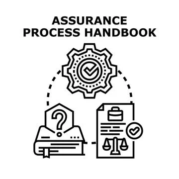 Assurance process handbook guiding quality and compliance Illustration