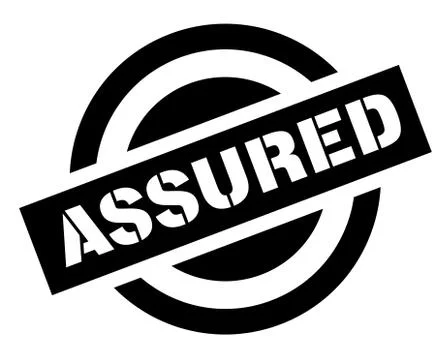 ASSURED sticker stamp Stock Illustration
