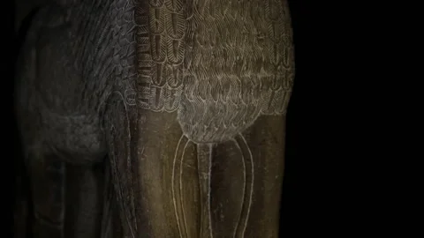 ASSYRIAN STATUES FROM THE GATE OF ISHTAR 1 Stock Footage 157495024
