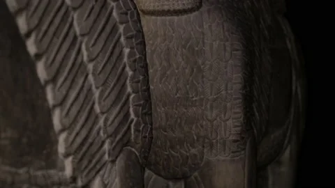 ASSYRIAN STATUES FROM THE GATE OF ISHTAR 3 Stock Footage 157495055