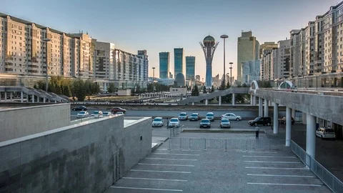 Astana building Stock Footage 88074487