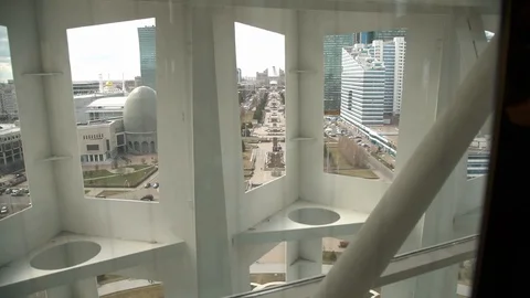 Astana - Kazakhstan - Elevator going up Stock-Footage 116334114