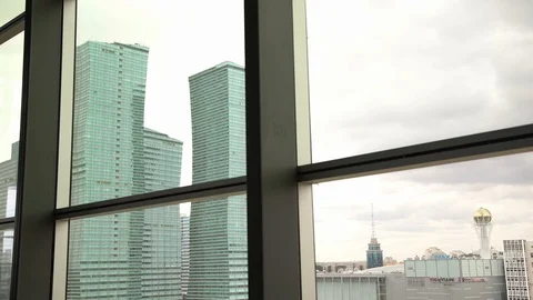 Astana, Kazakhstan, Window View, second shot Video stock 116334107